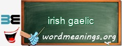 WordMeaning blackboard for irish gaelic